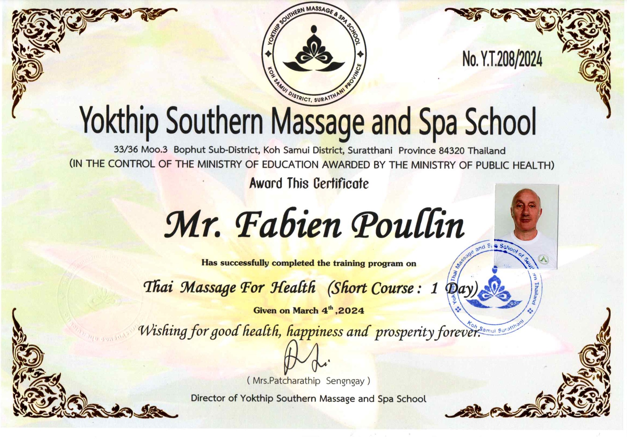 Diplôme de Fabien